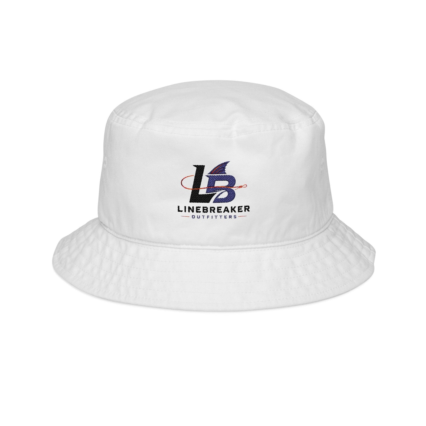 Linebreaker Embroidered Bucket Hat — LB Logo Casual Sun Hat