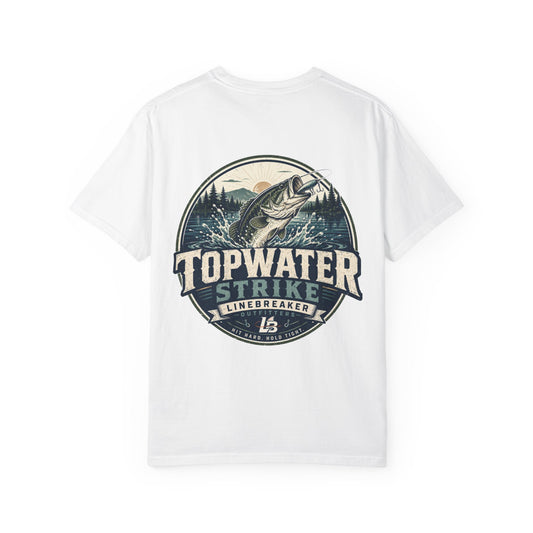 Topwater Strike Fishing T-Shirt — Linebreaker Bass Angler Tee