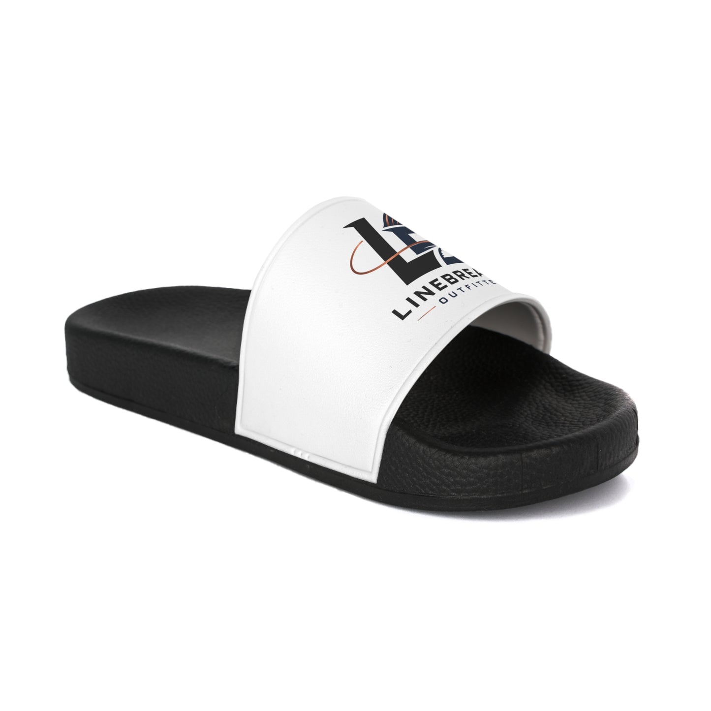 Slide Sandals — 'LB' Linebreaker Athletic Logo Pool Slides for Men