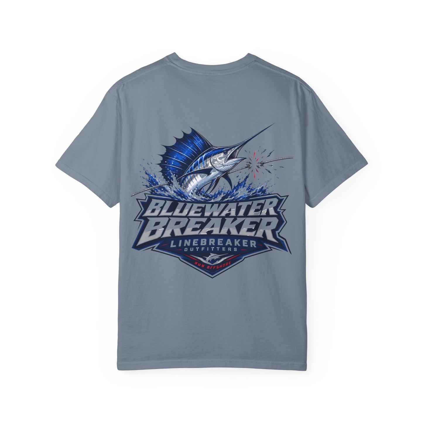 Bluewater Breaker T-Shirt — Linebreaker Marlin Fishing Graphic Tee