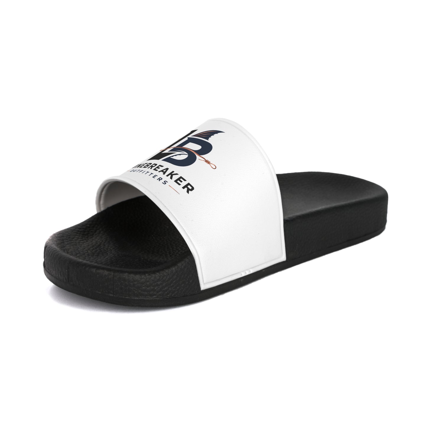 Slide Sandals — 'LB' Linebreaker Athletic Logo Pool Slides for Men